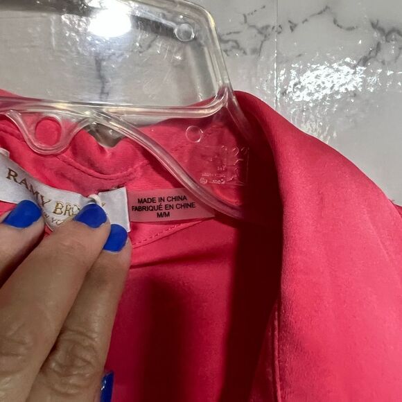 Ramy Brook "Carter" silk front-tie blouse with point collar Size M - Picture 5 of 11